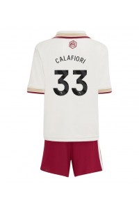 Arsenal Riccardo Calafiori #33 Jalkapallovaatteet Lasten Kolmas peliasu 2025-26 Lyhythihainen (+ Lyhyet housut)